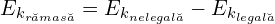  \begin{equation*}  E_{k_{rămasă}} = E_{k_{nelegală}} - E_{k_{legală}} \end{equation*} 
